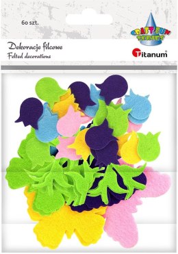 Titanum Ozdoba filcowa Titanum Craft-Fun Series tulipany, motyle (5031)