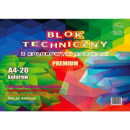 Protos Blok techniczny Protos kolor A4 mix 160g 20k