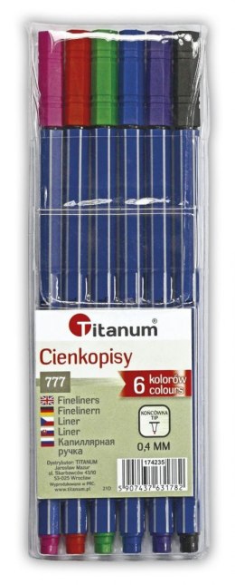 Top Quality Cienkopis Top Quality Fineliner, mix 0,4mm 6kol. (777)