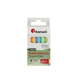 Titanum Kreda szkolna Titanum kolorowa 10 szt. okrągła śr. 10 mm