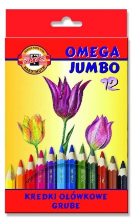 Koh-I-Noor Kredki ołówkowe Koh-I-Noor Jumbo Omega 12 kolorów (3372)