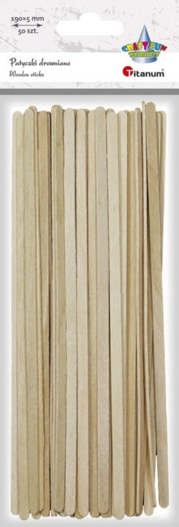 Titanum Ozdoba drewniana Titanum Craft-Fun Series Patyczki naturalne 5x190mm (21WL001)