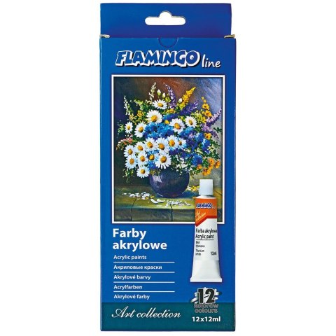 Flamingo Line Farba akrylowa Flamingo Line kolor: mix 12ml