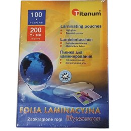 Titanum Folia do laminowania przezroczysty 100mic. [mm:] 65x95 Titanum