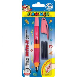 Flamingo Pióro na naboje Write-it Flamingo różowe + 2 naboje