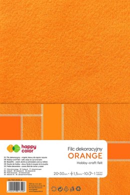 Happy Color Filc Happy Color kolor: pomarańczowy 10 ark. [mm:] 200x300 (HA 7150 2030-4)