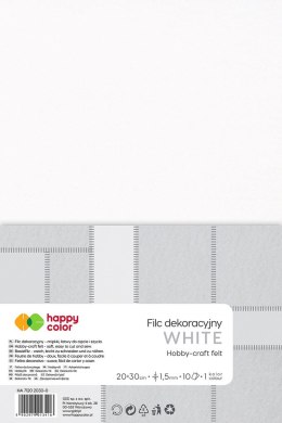 Happy Color Filc dekoracyjny Folia biały (FO 5204-00)