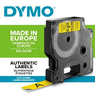 Dymo Taśma Dymo D1 12mm x 7m żółta/czarny nadruk