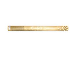 Partydeco Tuba strzelająca metalizowanymi sercami w kolorze złotym 60 cm Partydeco (TUKHR60-019ME)