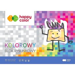 Happy Color Blok rysunkowy Happy Color A3 kolorowy 80g 15k [mm:] 297x420 (HA37083040-09)