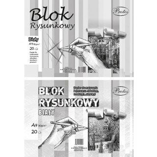 Protos Blok rysunkowy Protos A4 biały 90g 20k