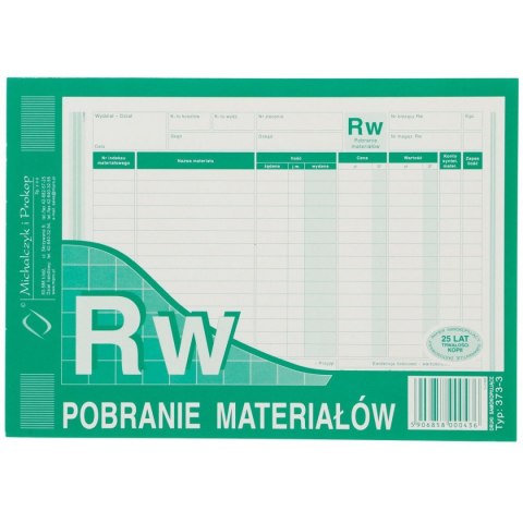 Michalczyk i Prokop Druk samokopiujący Michalczyk i Prokop Pobranie materiału (wielokopia) A5 A5 80k. (373-3)