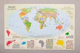 Zachem Podkład na biurko mapa Świat mix gumowany plastik [mm:] 580x380 Zachem
