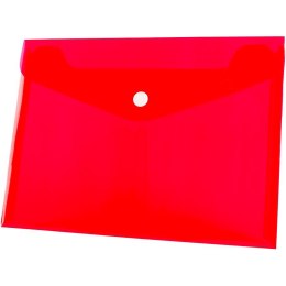 Tetis Teczka plastikowa na guzik koperta pp A5 czerwony 140 mic. [mm:] 165x225 Tetis (BT610-C)