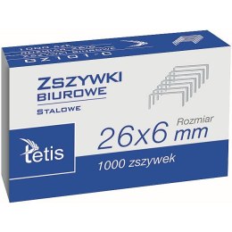 Tetis Zszywki 26/6 Tetis 1000 szt (GZ101-C)
