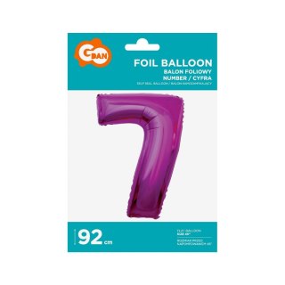 Godan Balon foliowy Godan cyfra 7 różowa 85 cm 45cal (FG-C85r7)