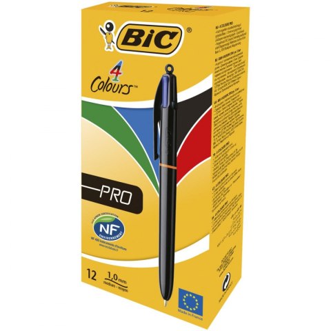 Bic Długopis olejowy Bic 4 Colours Pro mix 0,4mm (902129)