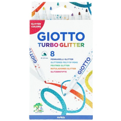 Giotto Flamaster Giotto Turbvo Glitter 8 kol. (425800)