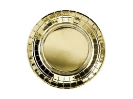 Partydeco Talerz jednorazowy Partydeco okrągły złoty 18cm/6sztuk śr. 180mm 6 szt (TPP57-019ME)