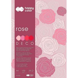 Happy Color Zeszyt papierów kolorowych Happy Color Deco Rose A4 170g 20k [mm:] 210x297 (HA 3717 2030-062)