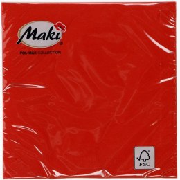 Pol-mak Serwetki czerwony papier [mm:] 330x330 Pol-mak (07)