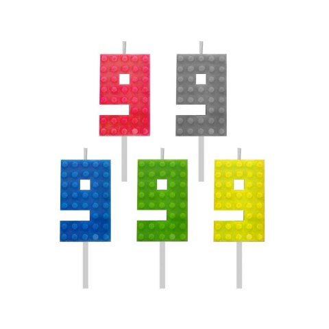 Godan Świeczka urodzinowa Godan klocki numer 9 (7C-SUK9) Godan Świeczka urodzinowa Godan klocki numer 9 (7C-SUK9)