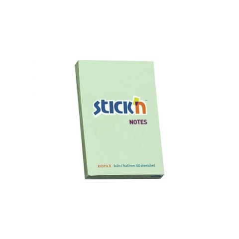 Stick'n Notes samoprzylepny Stick'n pastel zielony 100k [mm:] 38x51 (21147)