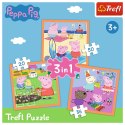 Trefl Puzzle Trefl Pomysłowa Świnka Peppa 3w1 el. (34852)