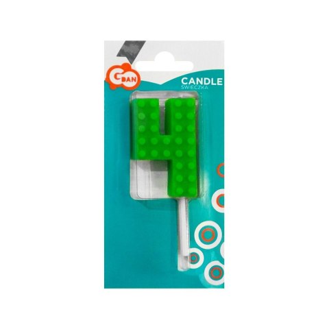 Godan Świeczka urodzinowa Godan klocki numer 4 (7C-SUK4) Godan Świeczka urodzinowa Godan klocki numer 4 (7C-SUK4)