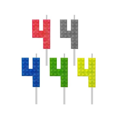 Godan Świeczka urodzinowa Godan klocki numer 4 (7C-SUK4) Godan Świeczka urodzinowa Godan klocki numer 4 (7C-SUK4)