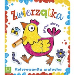 Aksjomat Książeczka edukacyjna Aksjomat Kolorowanka malucha z grubym obrysem. Zwierzątka