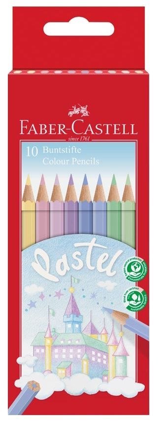 Faber Castell Kredki ołówkowe Faber Castell pastelowe 10 kol. (111211 FC)