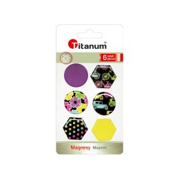 Titanum Magnes okrągłe, sześciokątne mix [mm:] 26 Titanum (4357-2) 6 sztuk