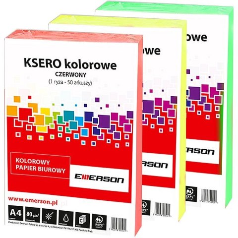 Emerson Papier kolorowy Emerson kolorowy zielony, A4 A4 zielony 80g [mm:] 210x297 (xem408009)