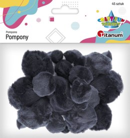 Titanum Pompony Titanum Craft-Fun Series czarne 45 szt (16073B)