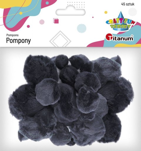 Titanum Pompony Titanum Craft-Fun Series czarne 45 szt (16073B)