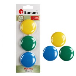 Titanum Magnes okrągłe 50 mm mix [mm:] 50 Titanum (MT50) 3 sztuk