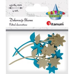 Titanum Ozdoba filcowa Titanum Craft-Fun Series kwiaty z gałązką (19YJ-006)