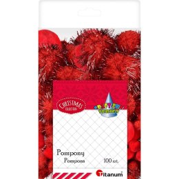 Titanum Pompony Titanum Craft-Fun Series czerwone 100 szt (176650)