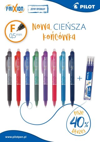 Pilot Wkład do pióra kulkowego Pilot Frixion Clicer, czerwony 0,5mm