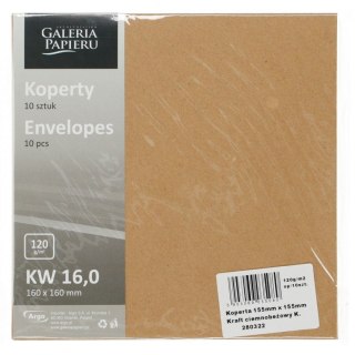 Galeria Papieru Koperta Galeria Papieru kraft ciemnobeżowy beżowy [mm:] 160x160 (280322) 10 sztuk