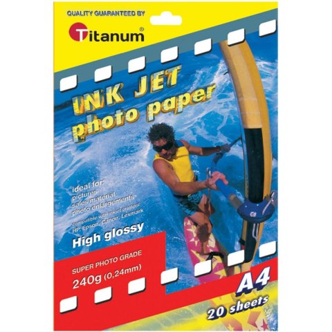 Titanum Papier fotograficzny Titanum A4 20 kartek 240 g/m² błyszczący