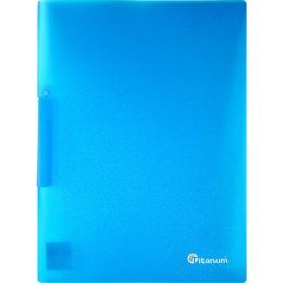 Titanum Skoroszyt PP Titanum z klipem A4 niebieski mat półprzezroczysty (SKTBL)