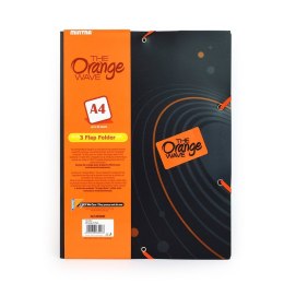 Mintra Teczka ofertowa Mintra The Orange Wave 3 Flap Folder A4 kolor: czarno-pomarańczowy (93000)