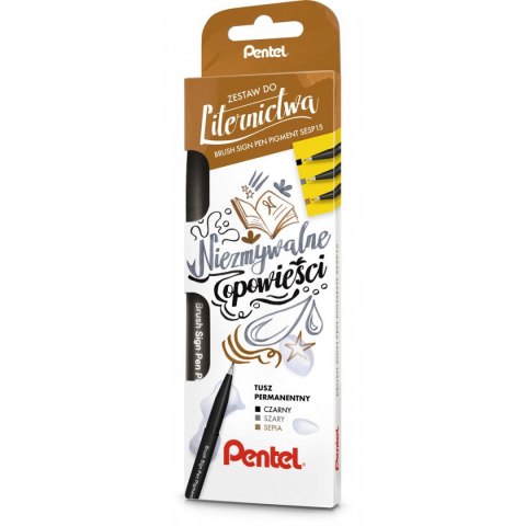 Pentel Flamaster Pentel 3 kol. (SESP15-ST3ANSPPL)