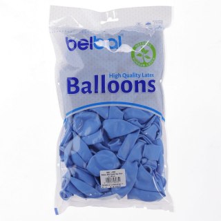 Partydeco Balon gumowy Partydeco pastelowy 100 szt niebieski jasny 12cal