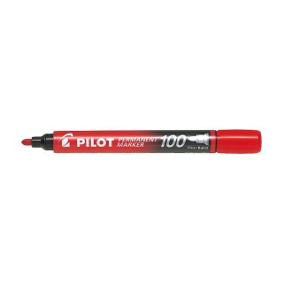 Pilot Marker permanentny Pilot, czerwony okrągła końcówka (SCA-100-R)