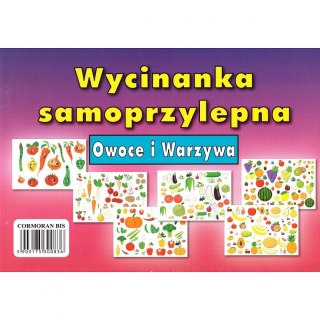 Cormoran Zeszyt papierów kolorowych Cormoran owoce i warzywa samoprzylepne A4 6k