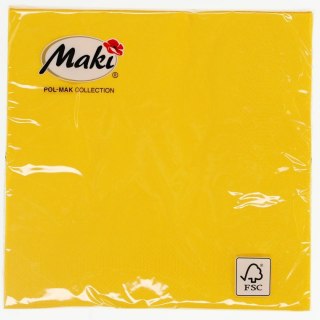 Pol-mak Serwetki Pol-mak żółty papier [mm:] 330x330 (40)