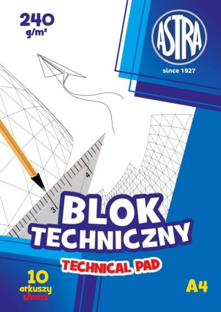 Astra Blok techniczny Astra A4 biały 240g 10k